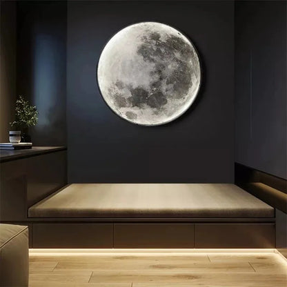 Moon Wall Lamp Aisle Corridor Mural Art Design Foyer Hallway Gallery Background Decoration Kid Bedroom Bedside Led Celing Light